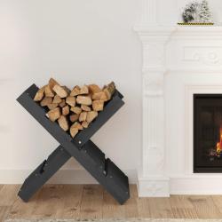 Porte-b&ucirc;ches Gris 47x39,5x48 cm Bois massif de pin