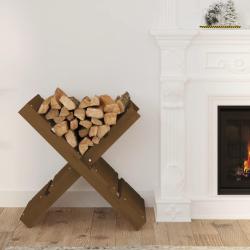 Porte-b&ucirc;ches Marron miel 47x39,5x48 cm Bois massif de pin