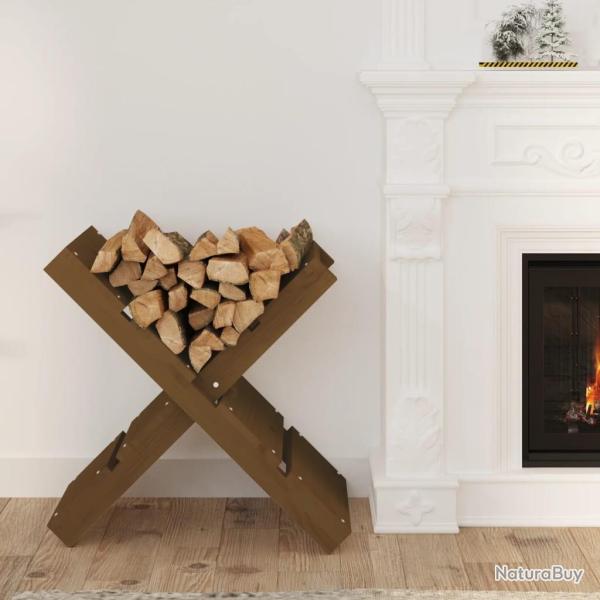 Porte-b�ches Marron miel 47x39,5x48 cm Bois massif de pin