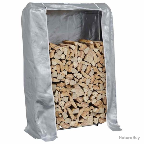 Portant de bois de chauffage et housse de pluie acier galvanis alsavelo