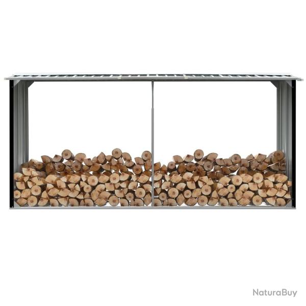 Abri de stockage  bois Acier galvanis 330x92x153cm Anthracite alsavelo