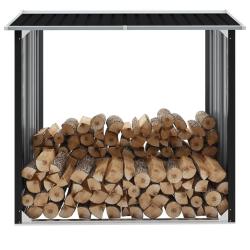 Abri de stockage &agrave; bois Acier galvanis&eacute; 172x91x154cm Anthracite