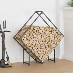 Portant de bois chauffage anthracite 100x25x100 cm