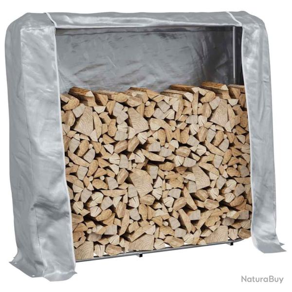 Portant de bois de chauffage et housse de pluie acier galvanis alsavelo