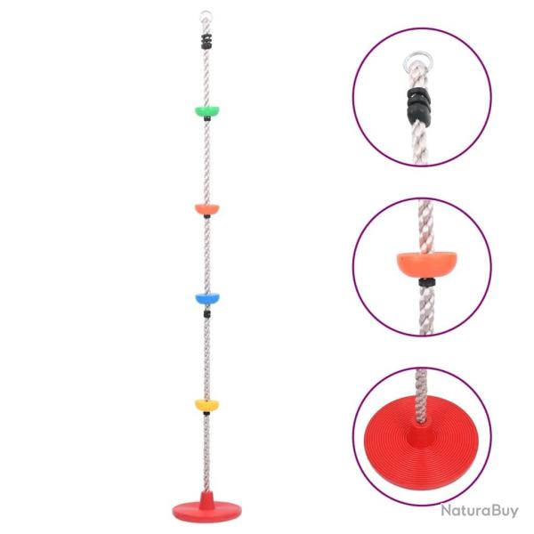 Corde d'escalade  balanoire et plates-formes et disque 200 cm alsavelo