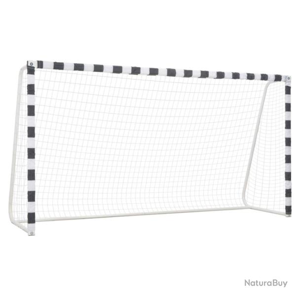 But de football 300x160x90 cm Mtal Noir et blanc alsavelo