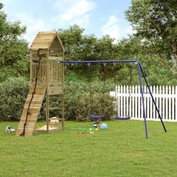 Aire de jeux d'ext&eacute;rieur bois de pin impr&eacute;gn&eacute;