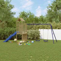 Aire de jeux d'ext&eacute;rieur bois de pin impr&eacute;gn&eacute;