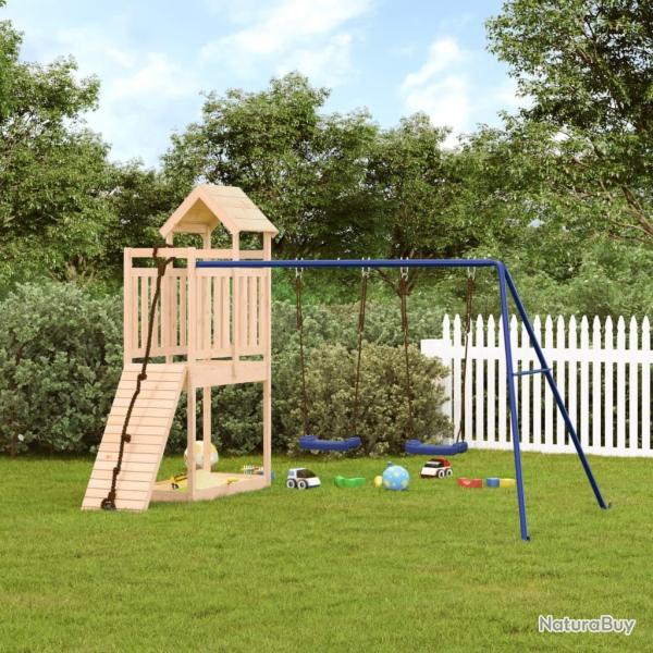 Aire de jeux d'extrieur bois de pin massif alsavelo