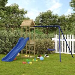 Aire de jeux d'ext&eacute;rieur bois de pin impr&eacute;gn&eacute;
