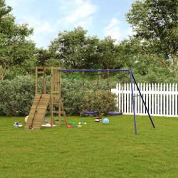Aire de jeux d'ext&eacute;rieur bois de pin impr&eacute;gn&eacute;