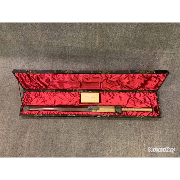 Ep�e chinoise en coffret, lame Damas