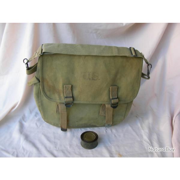 WW2 US MUSETTE M-36 MILITAIRE IMPERMABILISE AMRICAINE PARACHUTISTES DATE DE 1943 (39-45)