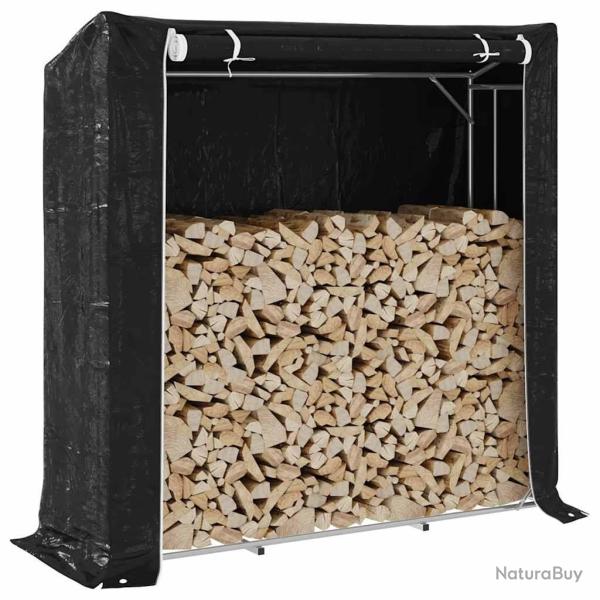 Portant de bois de chauffage et housse de pluie acier galvanis�