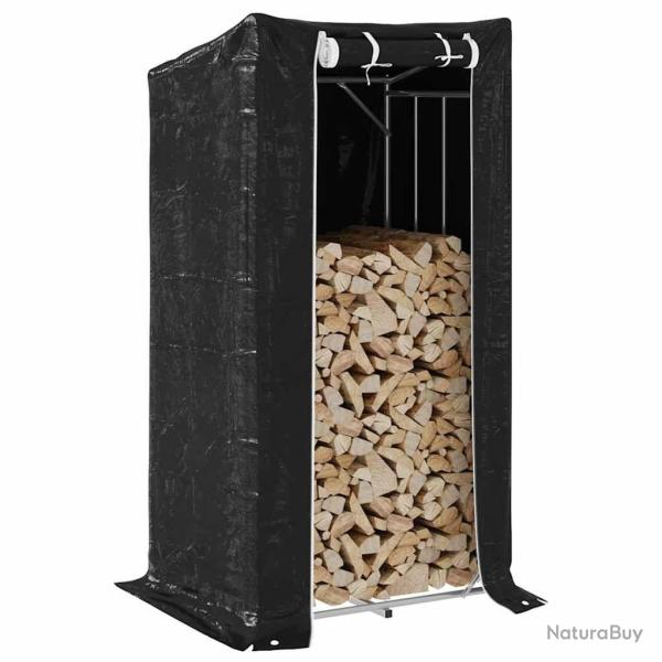Portant de bois de chauffage et housse de pluie acier galvanis�