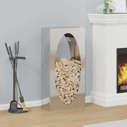 Portant de bois de chauffage 50x23x100 cm acier inoxydable