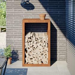 &Eacute;tag&egrave;re &agrave; bois 60x40x100 cm acier r&eacute;sistant aux intemp&eacute;ries