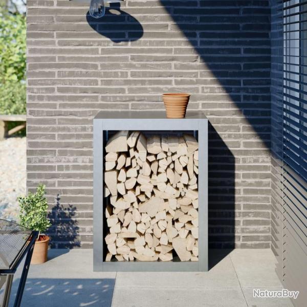 Portant de bois de chauffage 60x40x80 cm acier galvanis�