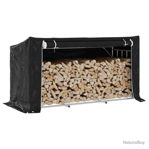 Portant de bois de chauffage et housse de pluie acier galvanis�