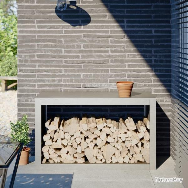 Portant de bois de chauffage 100x40x60 cm acier inoxydable alsavelo