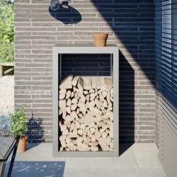 Portant de bois de chauffage 60x40x100 cm acier inoxydable alsavelo