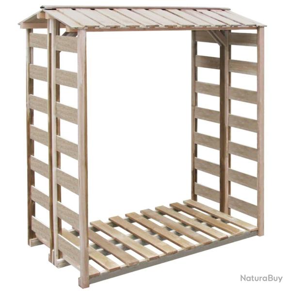 Abri de stockage � bois de chauffage 150x90x176 cm Pin impr�gn�