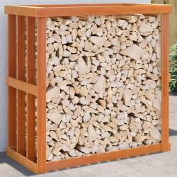 Porte-b&ucirc;ches d'ext&eacute;rieur cire marron 109x52x106 cm bois pin