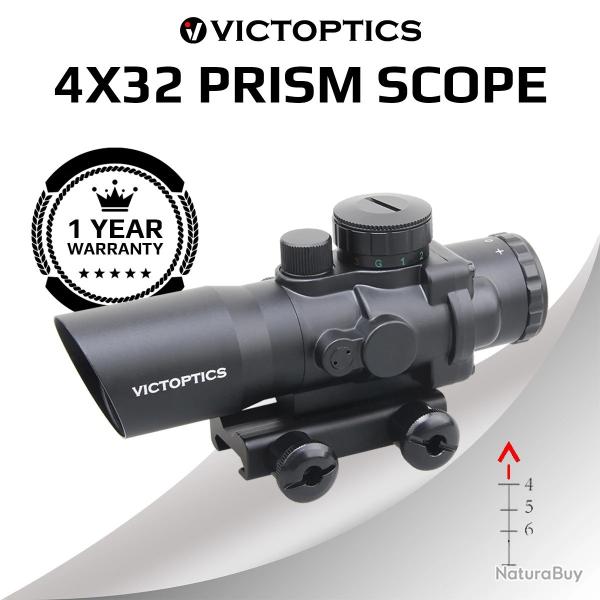 VictOptics - optique  prisme Compact 4x32 Rglage 1/2 MOA
