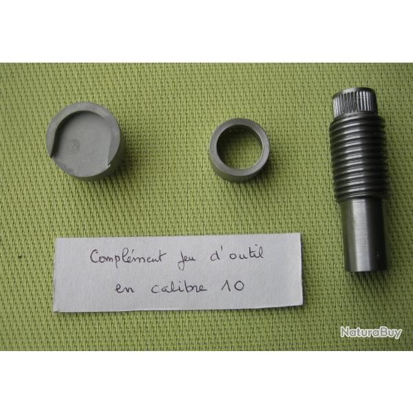 Kit 3 pi�ces pour compl�ment jeu d'outil en cal 10 ou autres cal (12 16 20) � pr�ciser � la commande