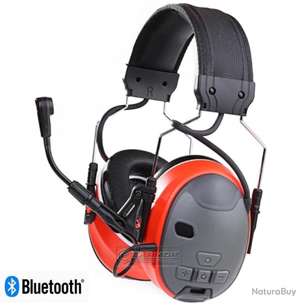 Casque Protection Auditive Bluetooth  C51 NRR26 R�duction de Bruit Communication sans Fil Orange