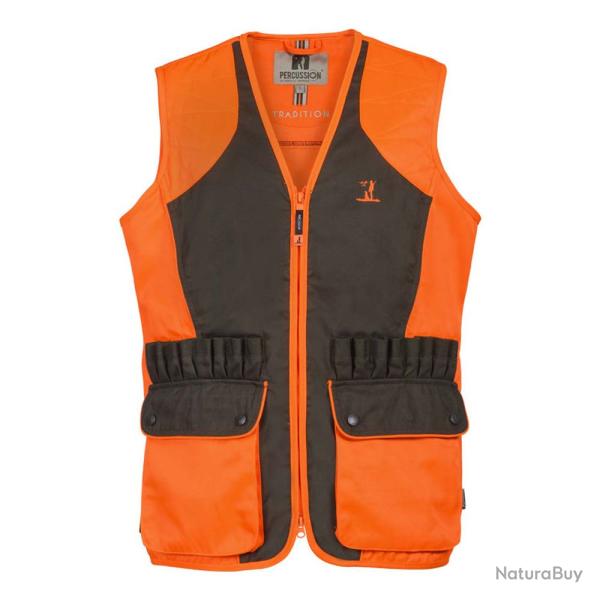 PROMOTION ! Gilet Tradition haute visibilit� Percussion New Kaki et Orange
