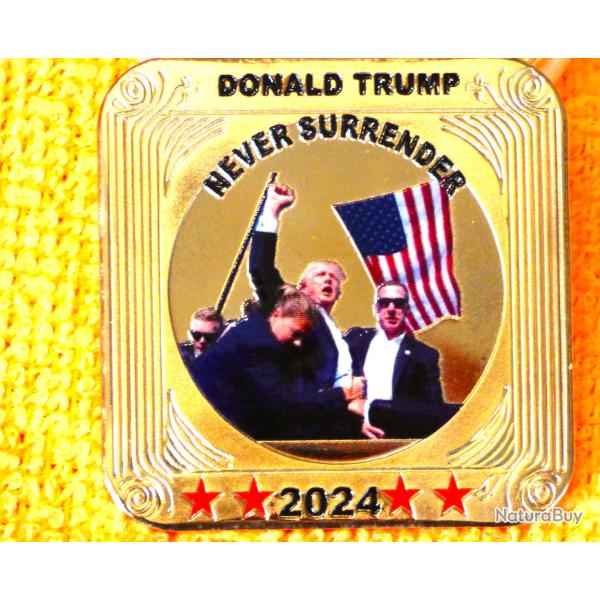 MAGNIFIQUE MONNAIE - REPRODUCTION DE LA TENTATIVE D'ASSASSINAT DE DONALD TRUMP PRESIDENT DES U.S.A.