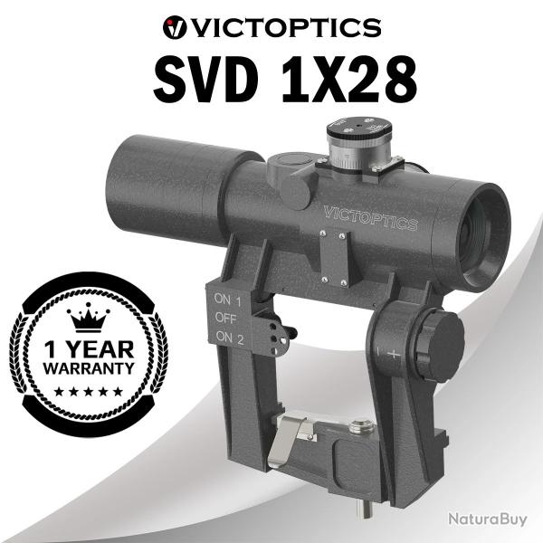 SVD-Red 1X28 Dot Sight, 4 MOA SVD Style Side QD