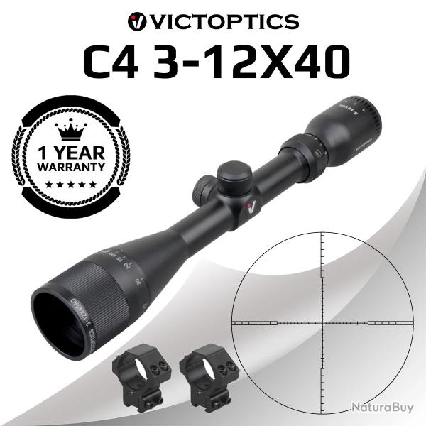 VictOptics C4, 3-12x40, Lunette de vise monotube 1/4 MOA avec FOV  LIVRAISON GRATUITE !!