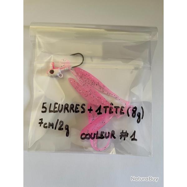 5 leurres souples couleur #1