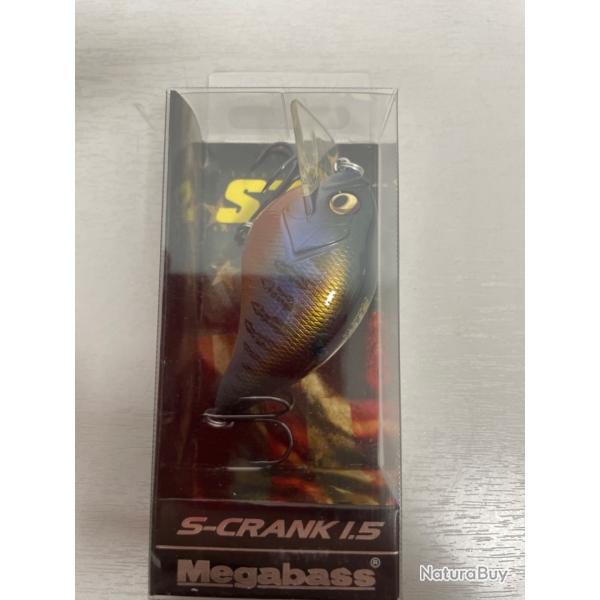 !! NEUF !! LEURRE MEGABASS S-CRANK 1.5 USA COL SECRET GILL