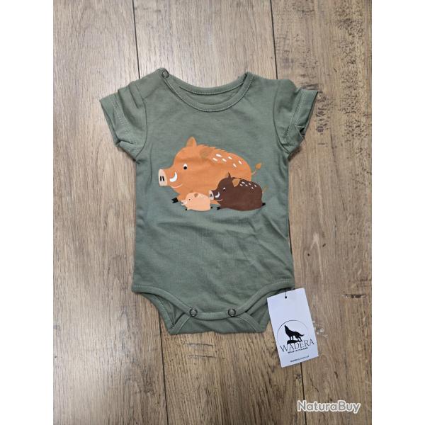 Body vert famille sanglier Wadera