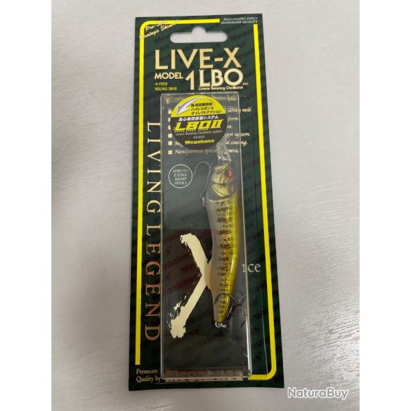 !! NEUF !! LEURRE MEGABASS LIVE-X1 col GH SMALL MOUTH BASS