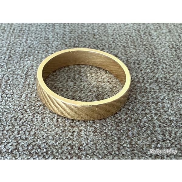 Imposant anneau en or jaune 18 carats - taille 58 - bague - alliance