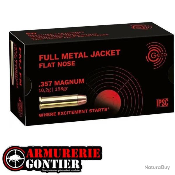 Munitions Geco 357 Magnum FMJ 10.2g / 158gr boite de 50