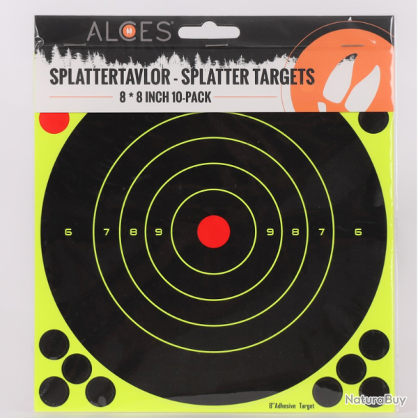 CIBLES REACTIVES 20x20cm - LOT DE 10 - ALCES