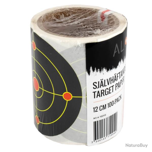CIBLES DE TIR - PASTILLES AUTOCOLLANTES X100 PIECES - 12cm - ALCES