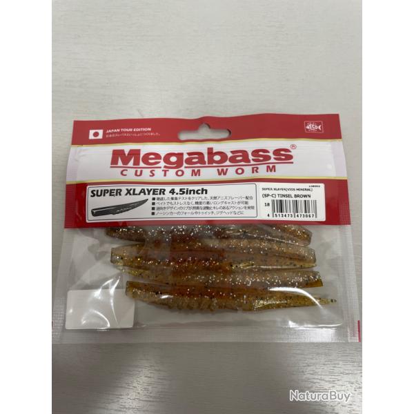 !! NEUF !! LEURRE MEGABASS SUPER X LAYER 4.5'� col TINSEL BROWN
