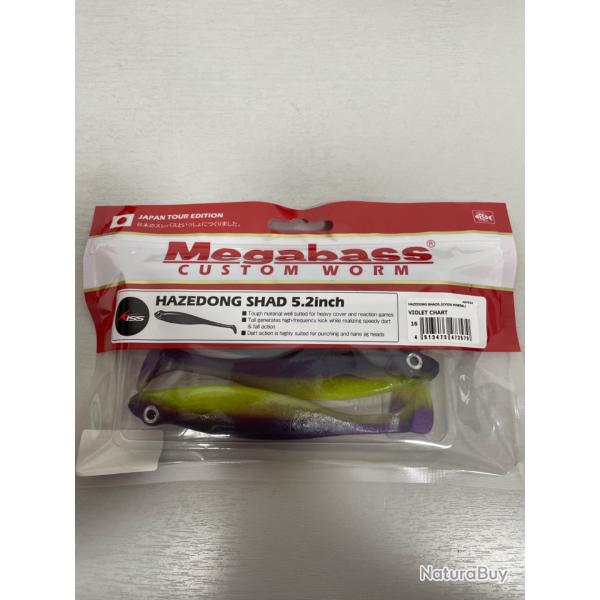 !! NEUF !! LEURRE MEGABASS HAZEDONG SHAD 5.2'� col VIOLET CHART