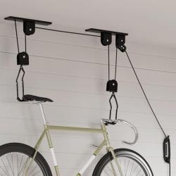Palans &agrave; v&eacute;lo avec support de plafond 2 pcs 20 kg