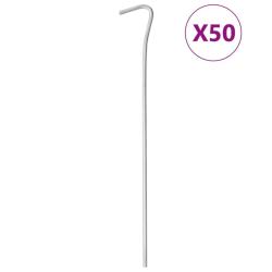 Piquets de tente 50 pcs 23 cm &Oslash;4 mm acier galvanis&eacute;