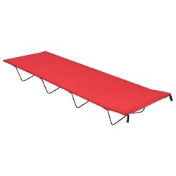 Lit de camping 180x60x19 cm Tissu Oxford et acier Rouge alsavelo