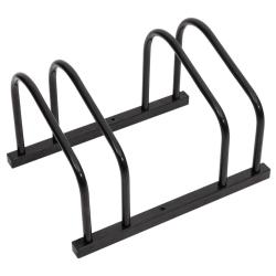 Porte-v&eacute;los pour 2 v&eacute;los noir acier