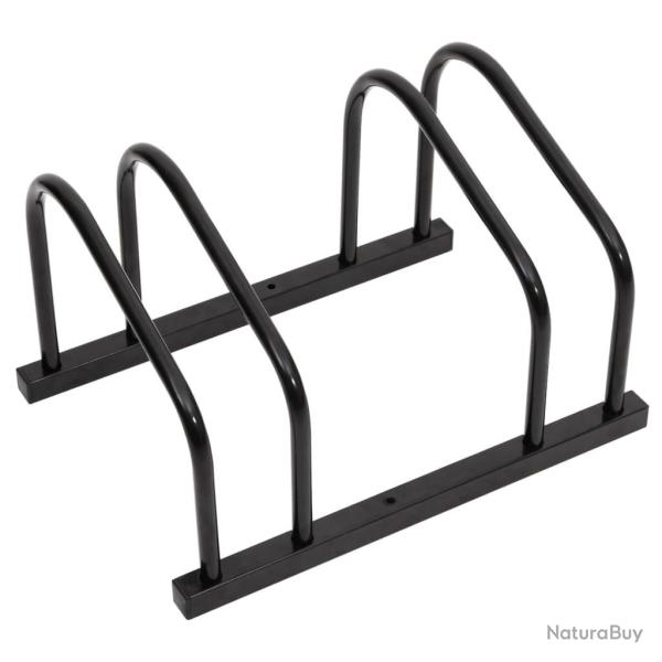 Porte-v�los pour 2 v�los noir acier