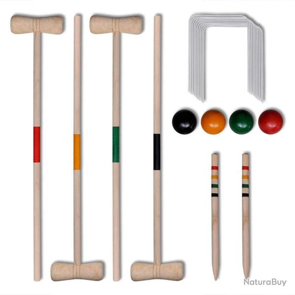 croquet en bois pour 4 joueurs